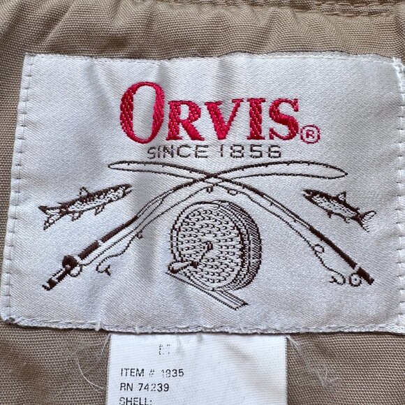 Orvis Fly Fishing Vest Vintage Zip and Snap Closure Multiple Pockets Men Medium - Picture 11 of 11